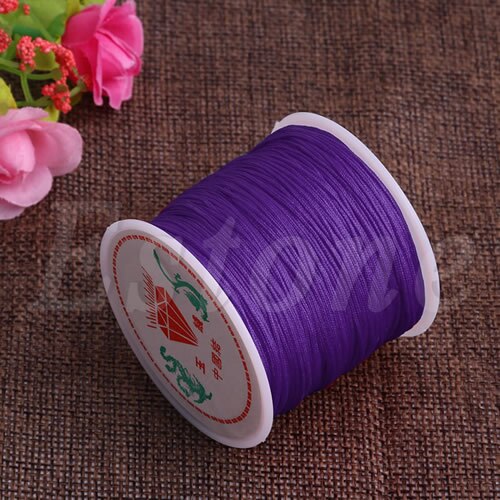 1Roll 45M x 0.8mm Nylon Chinese Knot Macrame Bracelet Braided Cord Thread String: 15
