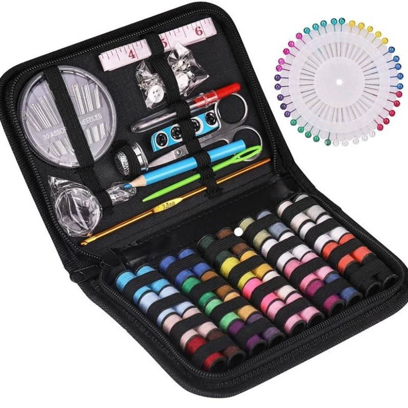 Kit de costura para mamá Abuela Mujeres Hombres Adultos Niños Adolescentes Principiantes Niños Viajero, Suministros de costura portátiles Accesorios