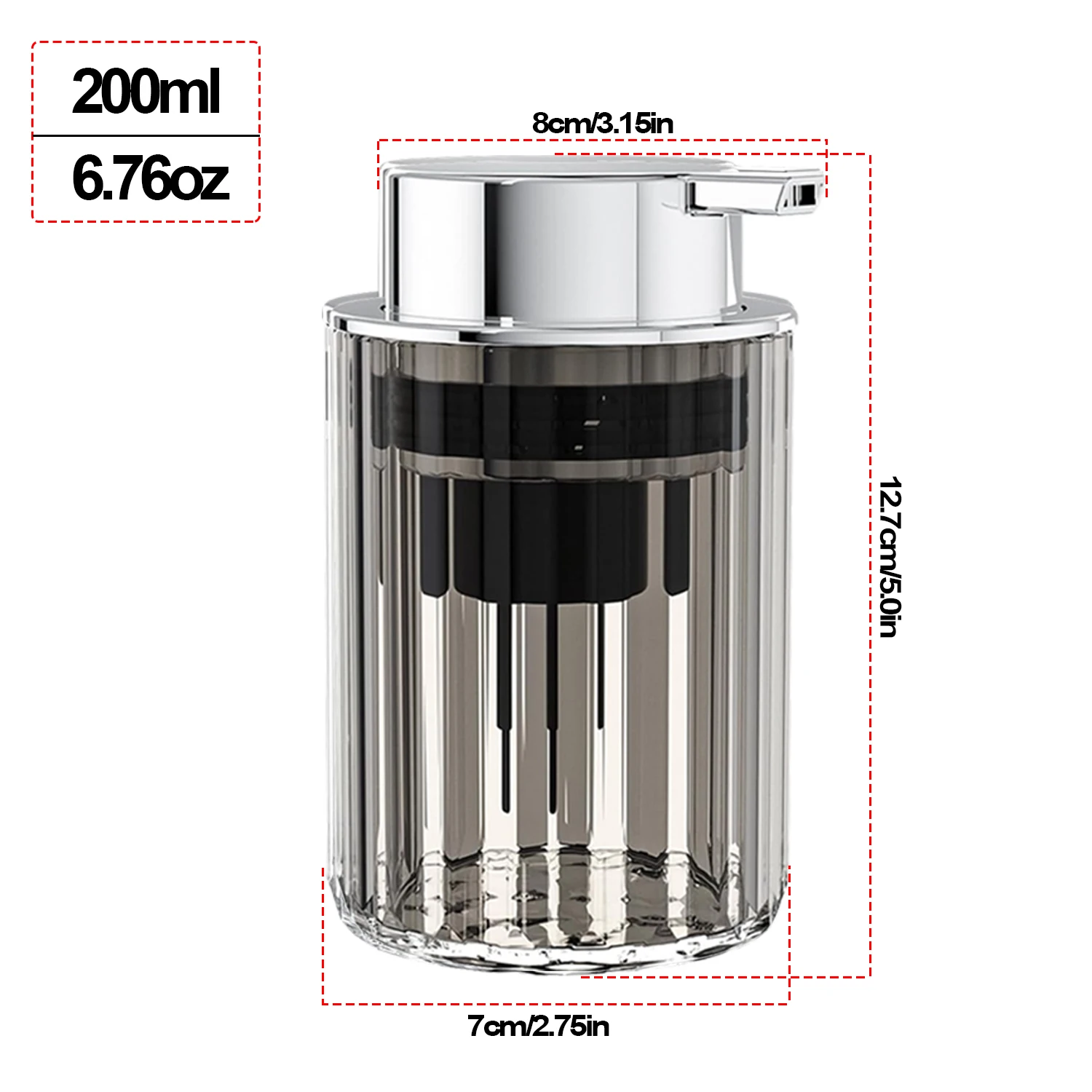 Hender skummende såpedispenser til dårlig flytende såpe mousse flaske påfyllbar kjøkken trykk-type oppvaskmiddelbeholder