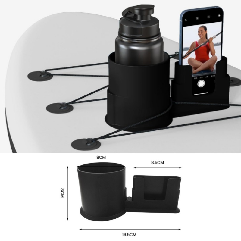 Kayak Drink Holder Surfboard Bottle Cup Holder Kayak Rope Binding Drink Holder Kayak Accessories Stationary Beverage: Light Grey
