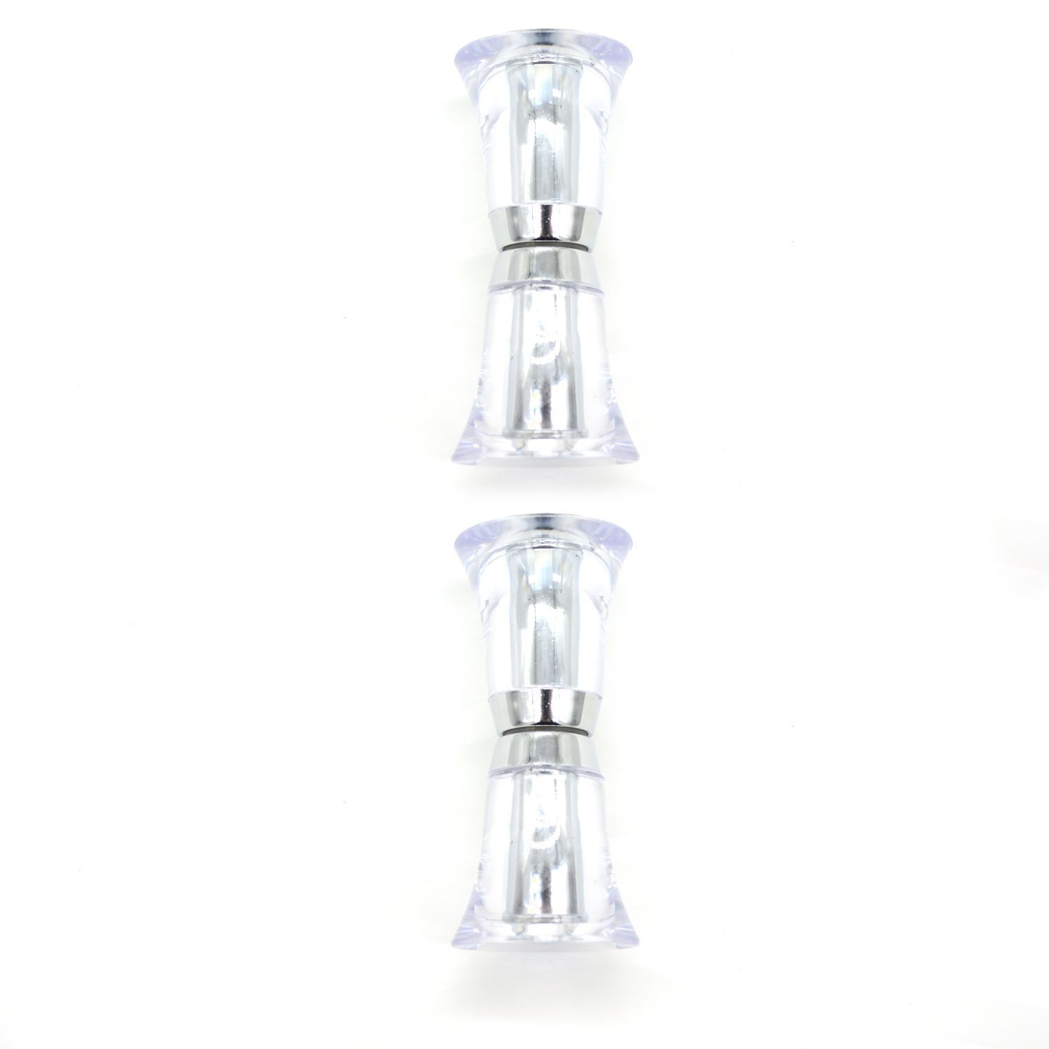 2 pair x Shower Door Handle/ Knob Clear Acryl Cone shaped