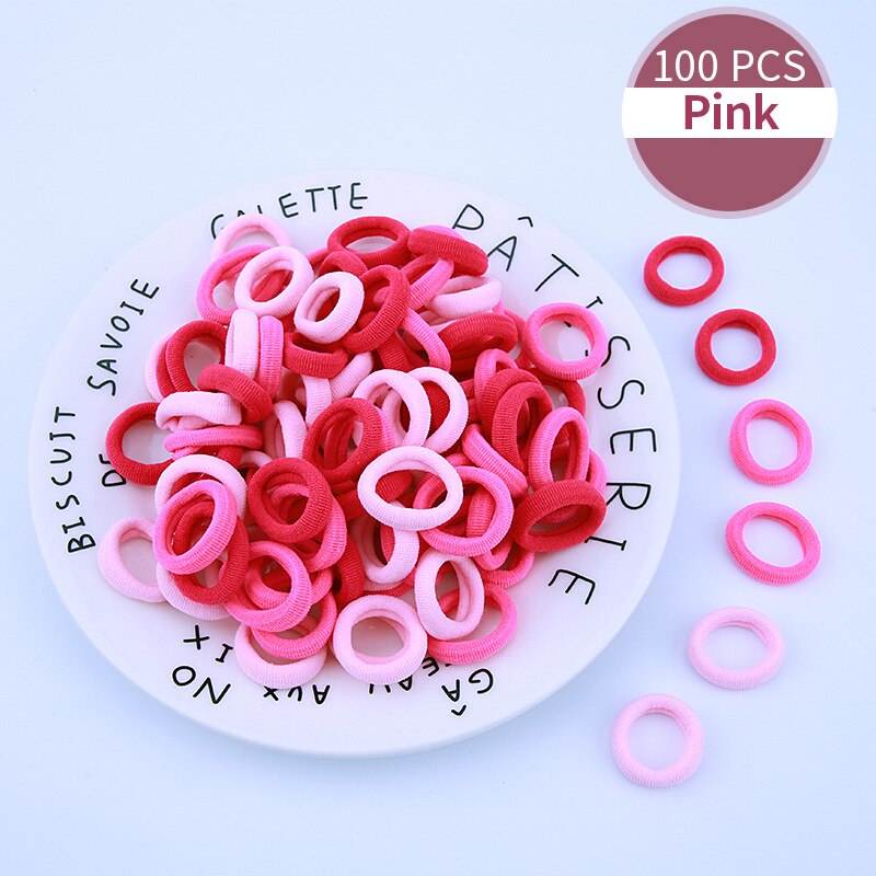 100pcs bebê meninas colorido pequeno elástico faixas de cabelo crianças titular rabo de cavalo faixa de borracha mini acessórios de cabelo