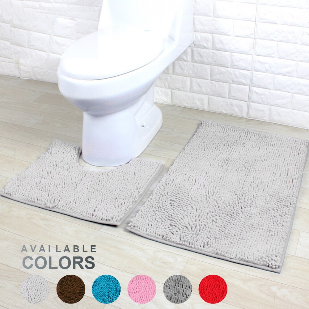 2 stuks - slip badmat badkamer tapijt tapijt set flanellen keuken badmat tapijt badkamer toilet mat wasbaar toilet tapijt