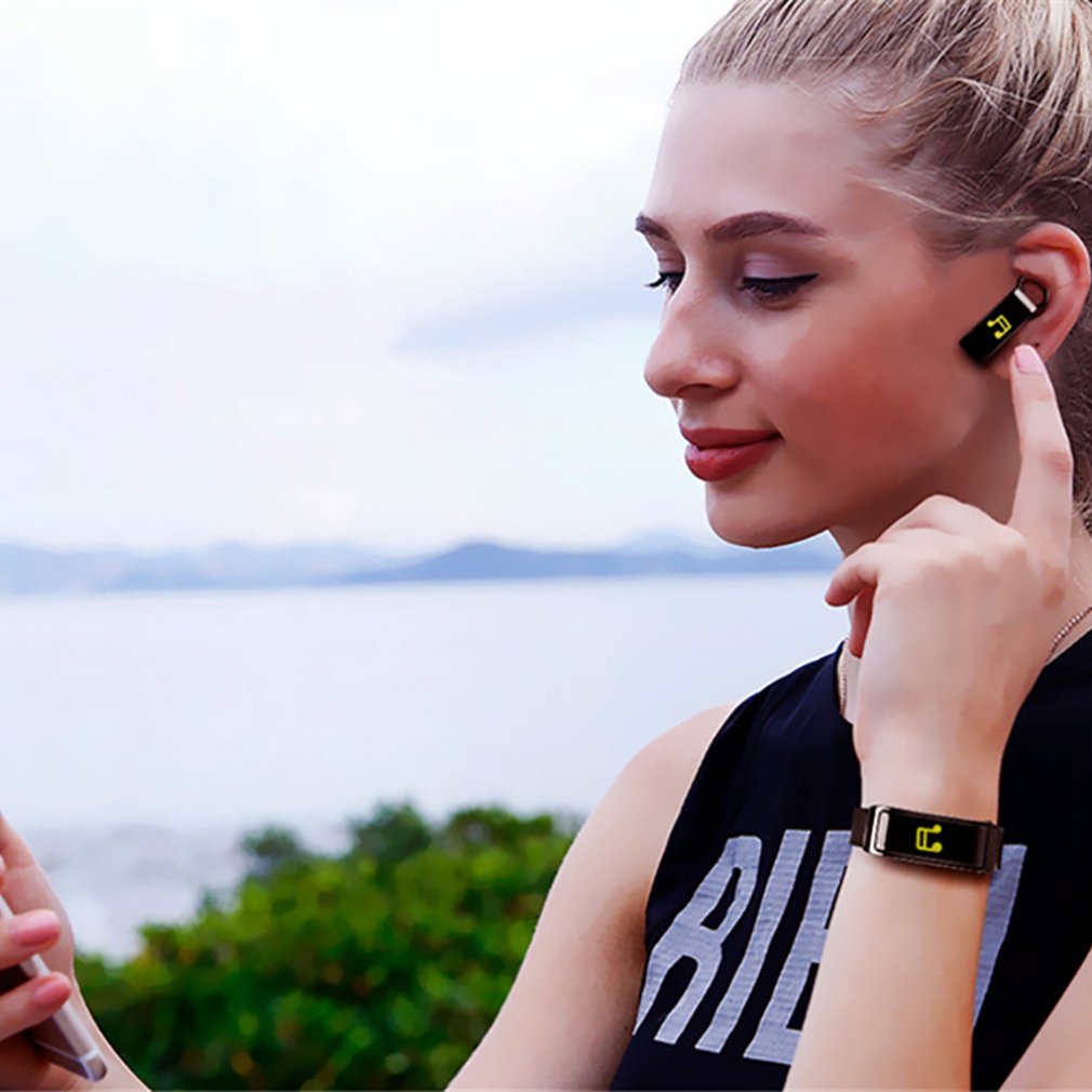 Talkband Y3 Plus montre intelligente avec écouteurs moniteur de sommeil de fréquence cardiaque Bluetooth appel musique Smartwatch pour casque de sport d'affaires