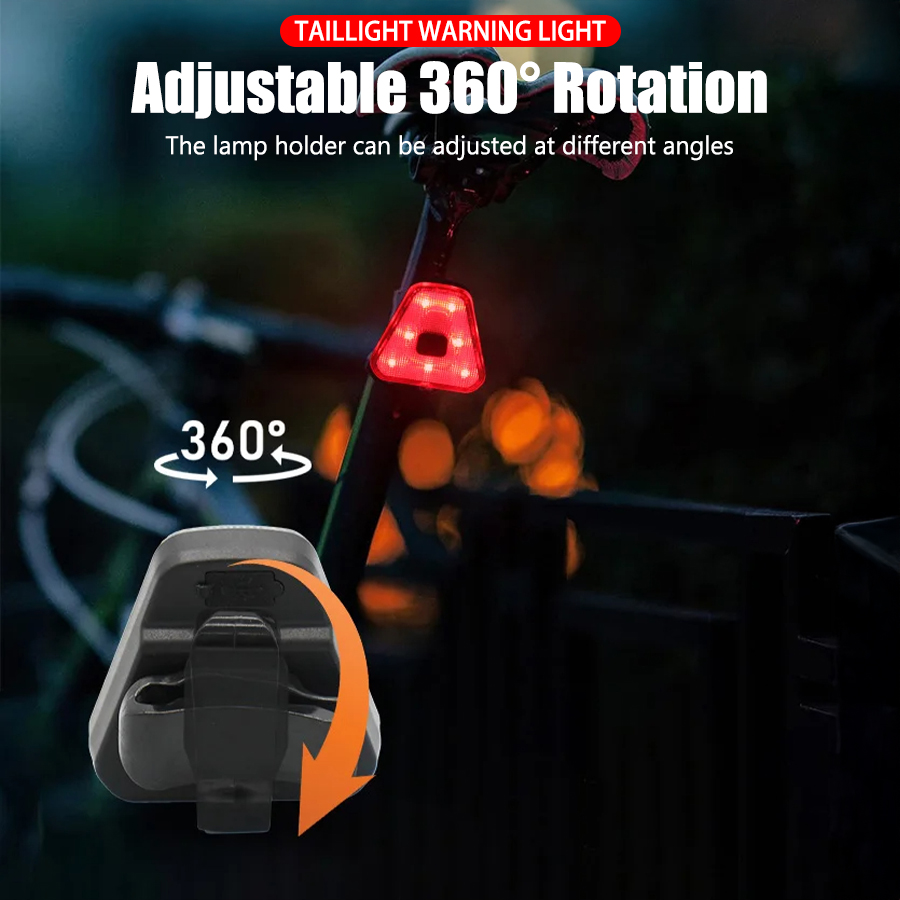 Bicycle Rear Light Rechargeable High Visibility Red Light Tail Light Horizontal Or Vertical MTB Road Bike Lamps Accessories
