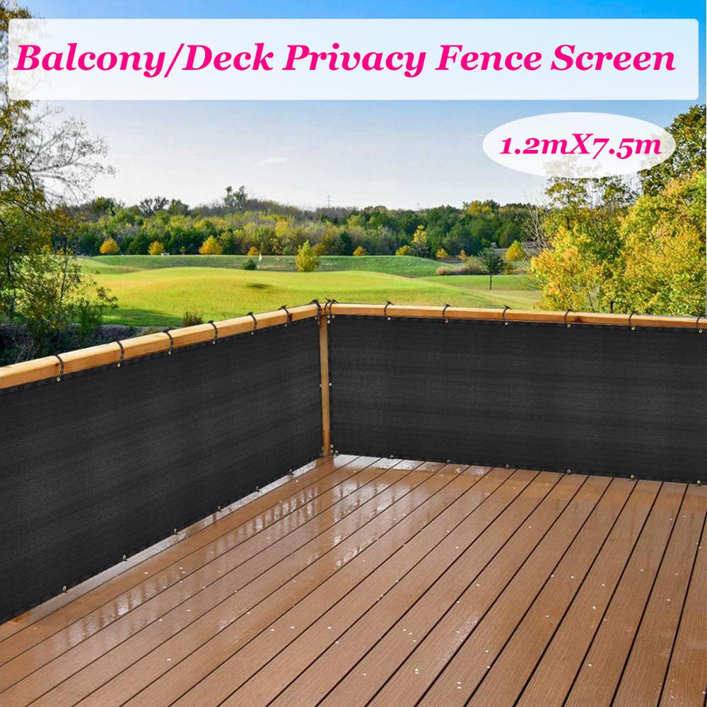 Black Privacy Screen Fence Mesh Windscreen ,Garden Fence Protection Privacy Balcony Fence Net for Patio, Backyard,Porch,Pool