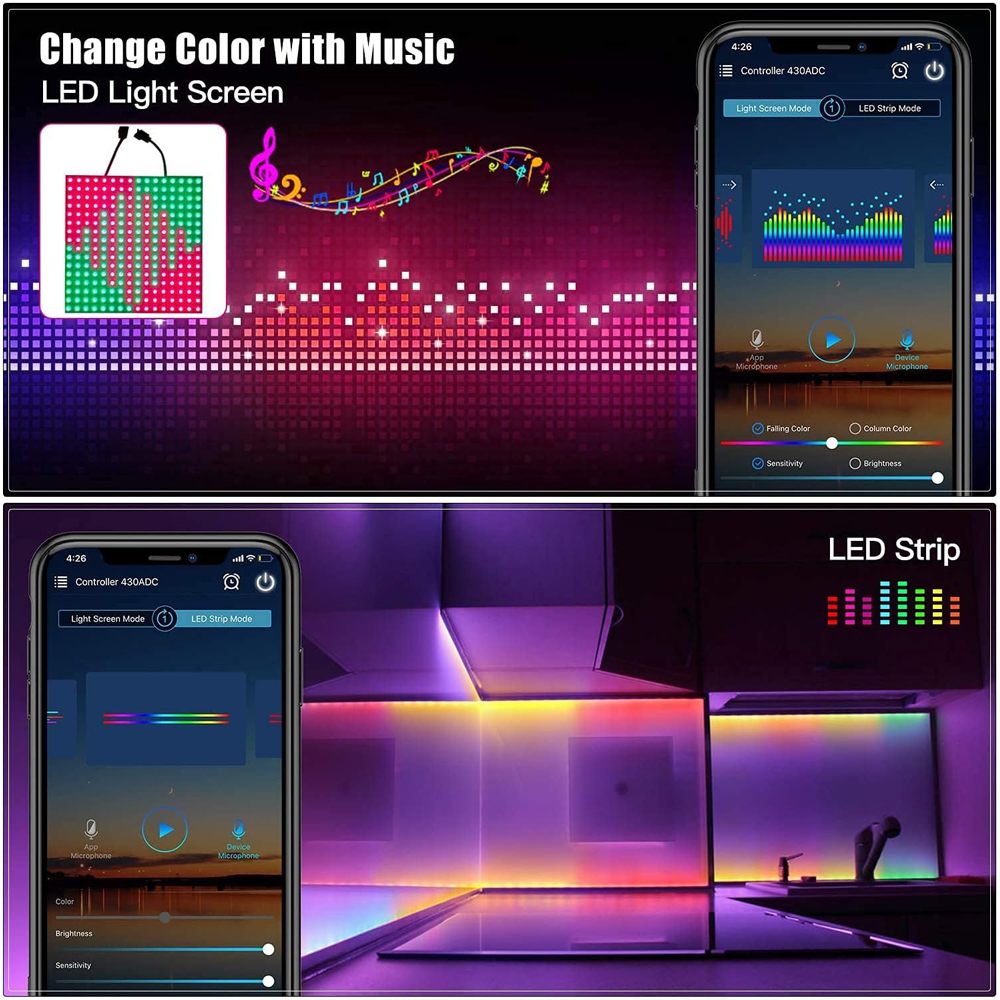 Magic Home LED SPI Controller WiFi Bluetooth IR Remote Controller for WS2812B WS2811 SK6812 RGBIC Addressable Pixels Music Sync