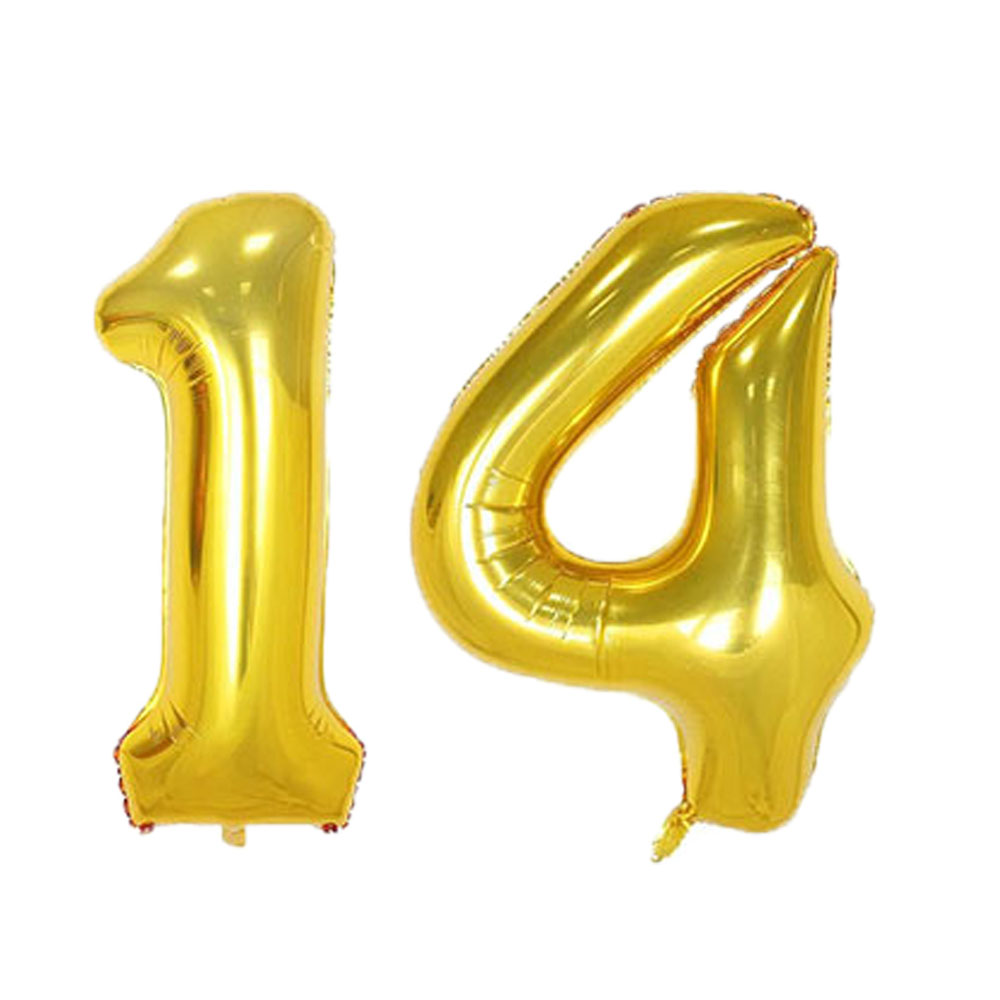 40 pulgadas 10 11 12 13 14 15 16 17 18 19 Globo Oro rosa Plata 10.o 11.o 12 13 14o 15o Decoración de de cumpleaños Globos