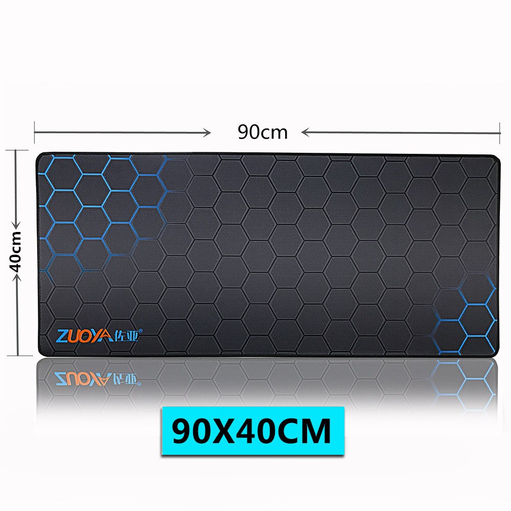 Super size Extra Large Mousepad Anti-slip Gaming Mouse Mat with Locking Edge Natural Rubber Mouse Pad for game gamer CS: 90x40 cm ZUOYA