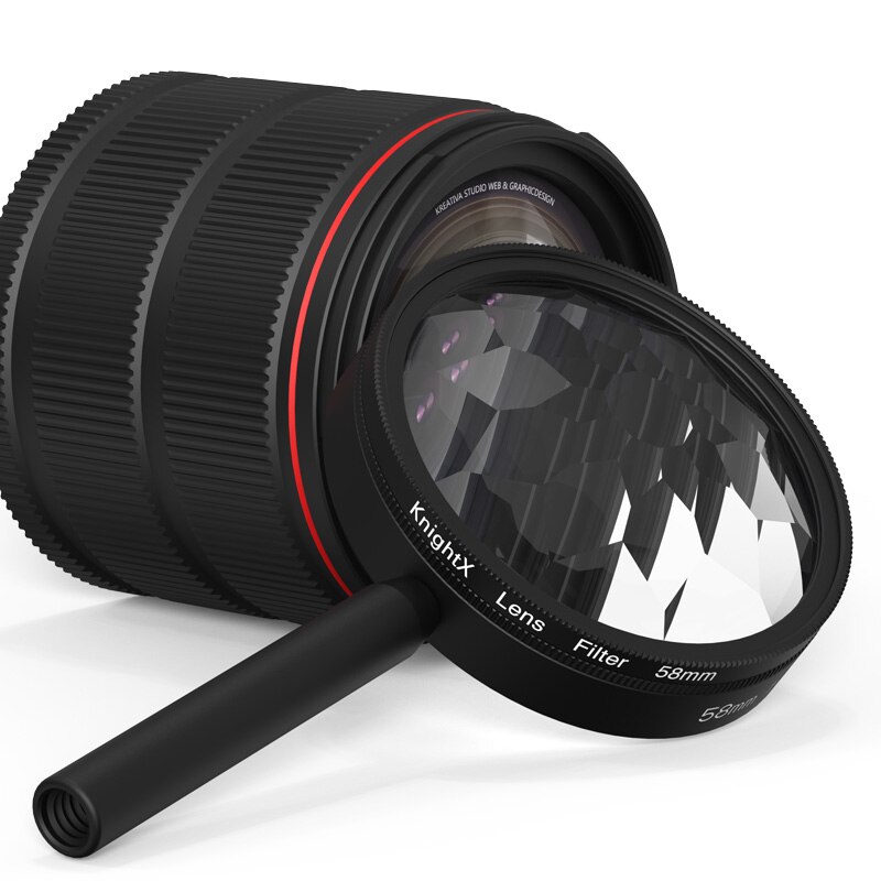 Knightx 58Mm Mobiele Telefoon Caleidoscoop Prisma Lens Filter Uv Cpl Nd Accessoires Fotografie Speciale Effecten Voor Iphone Android