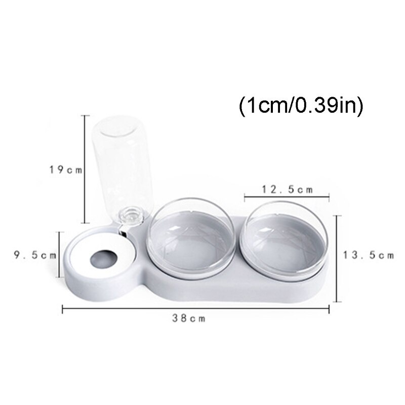 Practical Pet Dog Feeder Double Bowl Automatic Water Feeding Drinking Water R66B