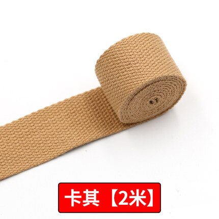 20mm 2 Meter Baumwolle Gurtband Bunte Band Rucksack Gürtel Umreifung NäHenne Gürtel DIY Tasche Zubehör: khaki