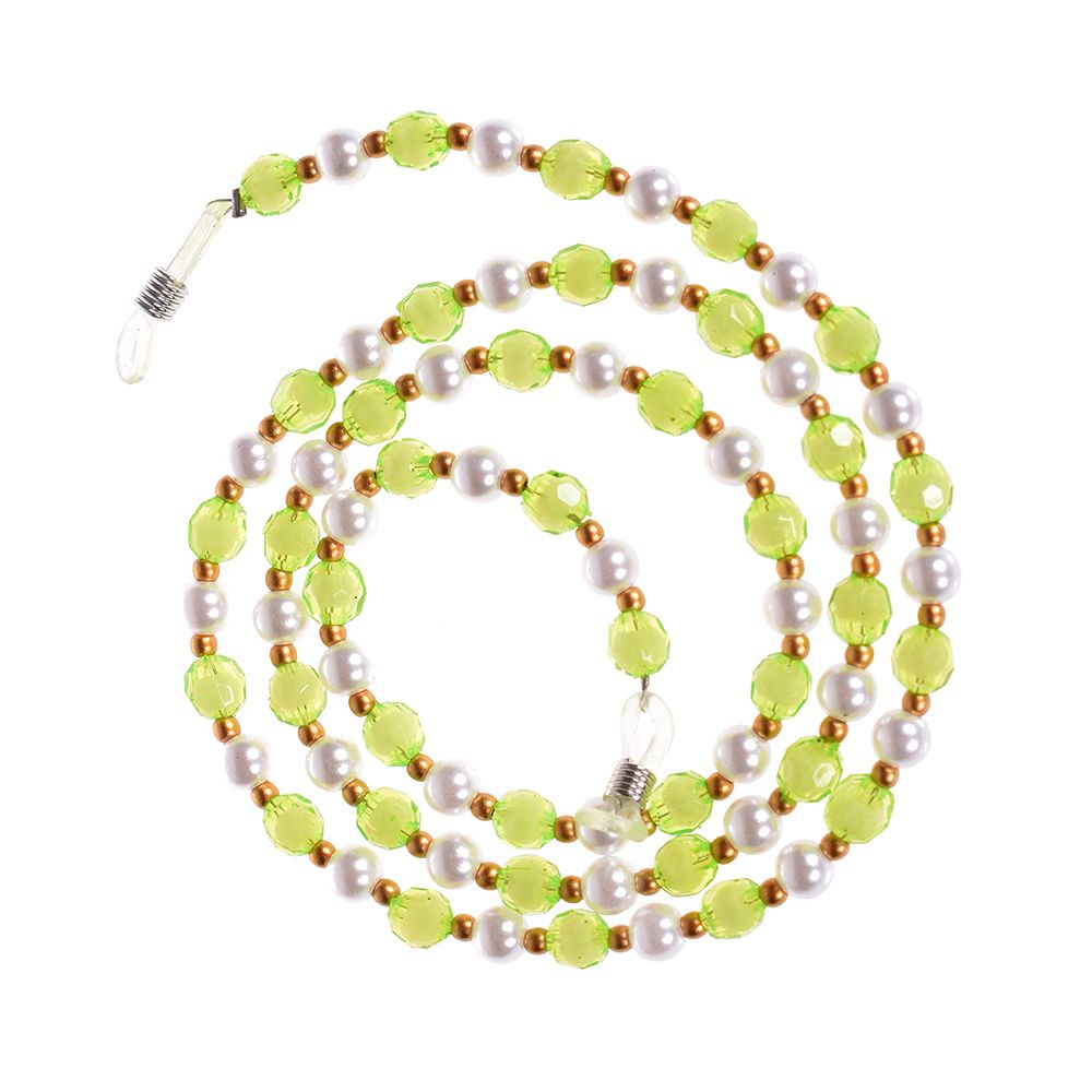 Chic Womens Gold Silver Eyeglass Chains Sunglasses Reading Beaded Glasses Chain Eyewears Cord Holder neck strap Rope: 64cm -E2