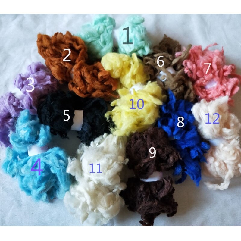 WFPFBEC – alpaga bouclé, FIBER de laine pour feutre de laine 50G 100G, veuillez choisir le numéro de couleur