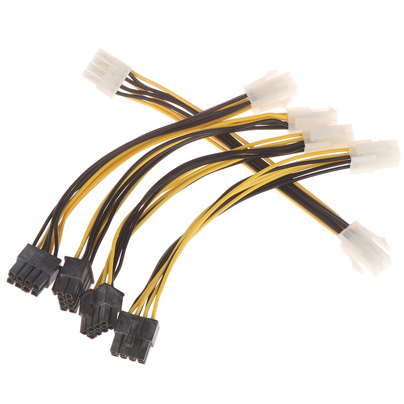 5Pcs Atx 4 Pin Male Naar 8 Pin Vrouwelijke Eps Power Cable Adapter Cpu Power Connector: Default Title