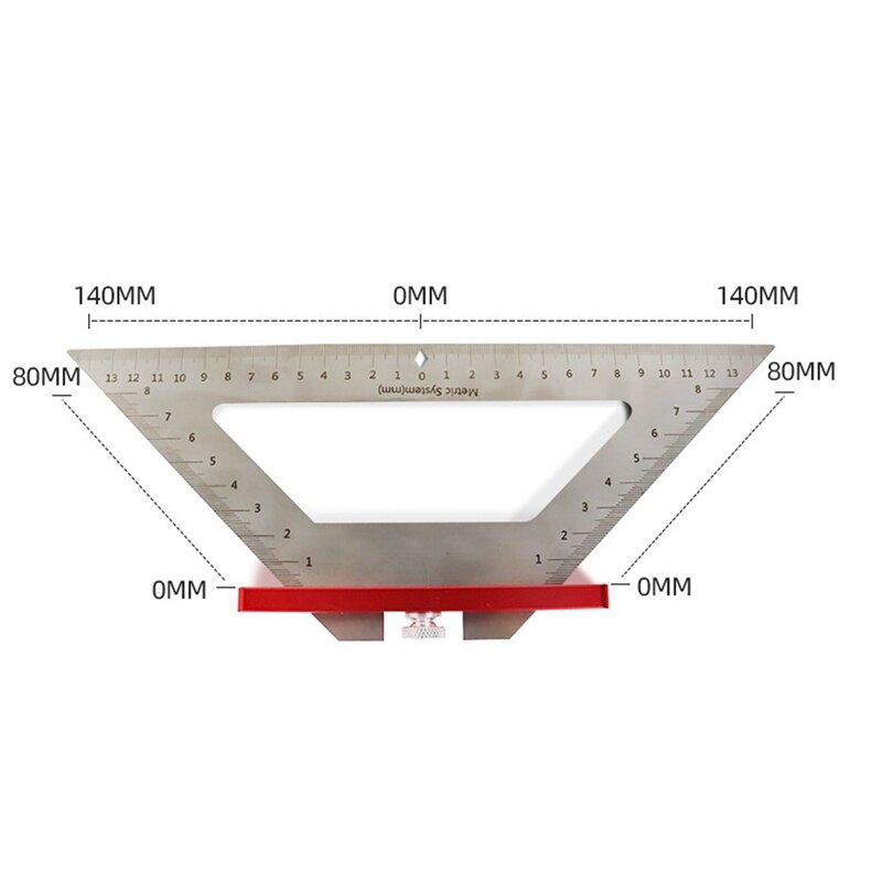 Fashionwoodworking Triangular Marker Simple Easy Ruler Line Drawing Marking Gauge Line Crossing Angle Ruler