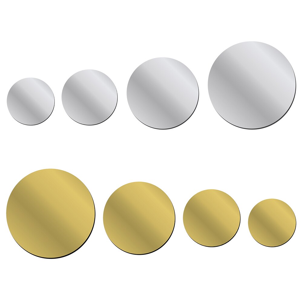 Miroir Mural rond 3D en acrylique, autocollant rond décoratif d&#39;hôtel en plastique, bricolage