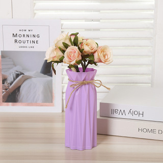 Plastic Vaas Bloempot Decoratie Thuis Vazen Voor Bloemen Nordic Bloempot Home Deco Bloemstuk Kamer Decoratie Ваза: Purple