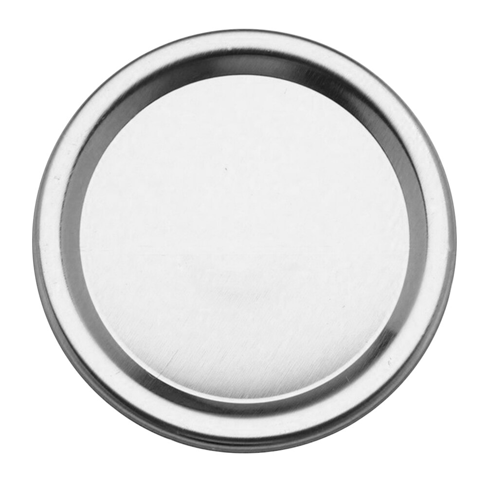 Stainless Steel Mason Jar Lids Tinplate Glass Cup Cap Sealing Ultra Food Fresh Mason Can Cover Wide Mouth Standard Storage Solid: 1