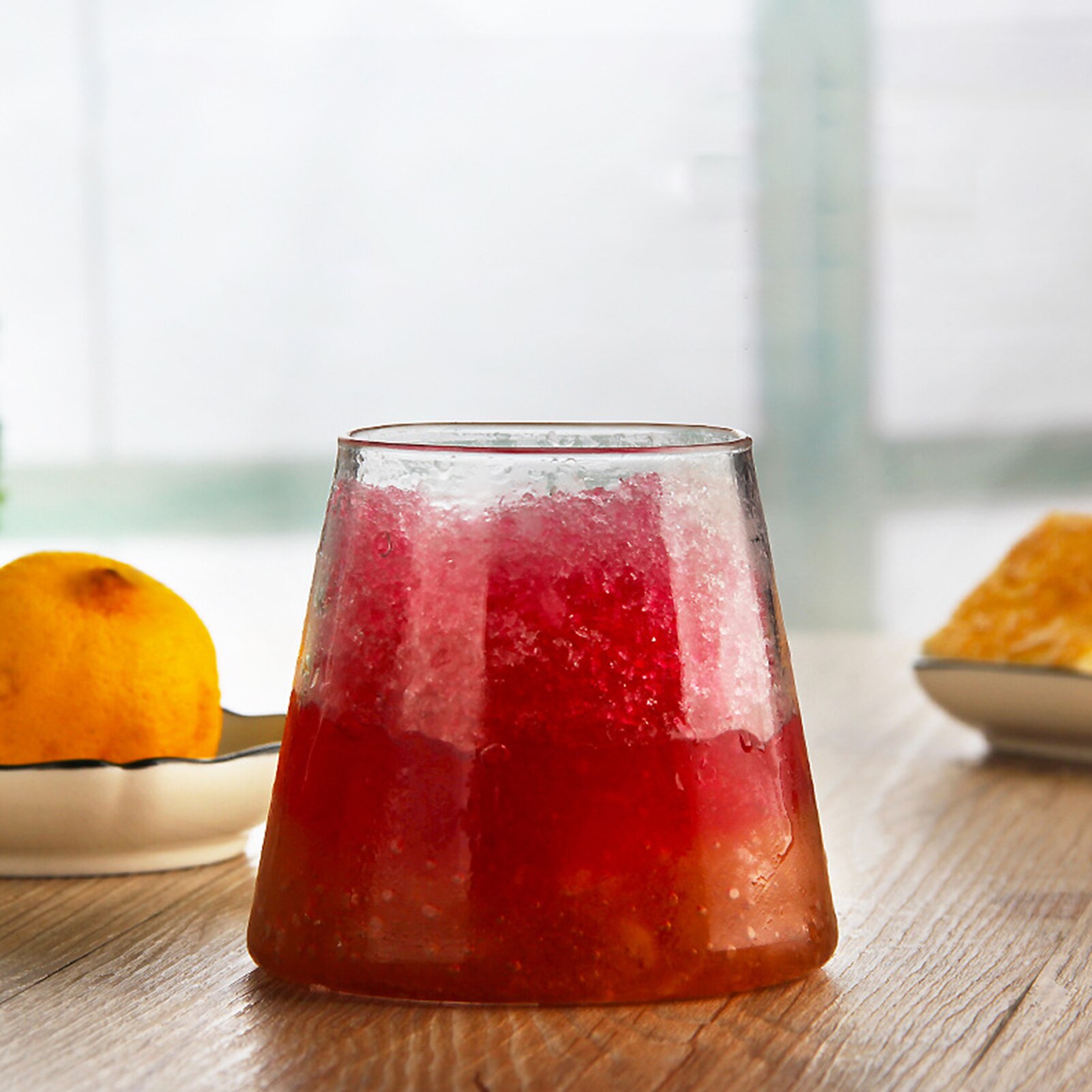 250/300ml Transparent Irregular Coffee Glass Cup Heat Resistant Ice Cream Wine Whisky Beer Mug Kitchen Water Drinking Cup