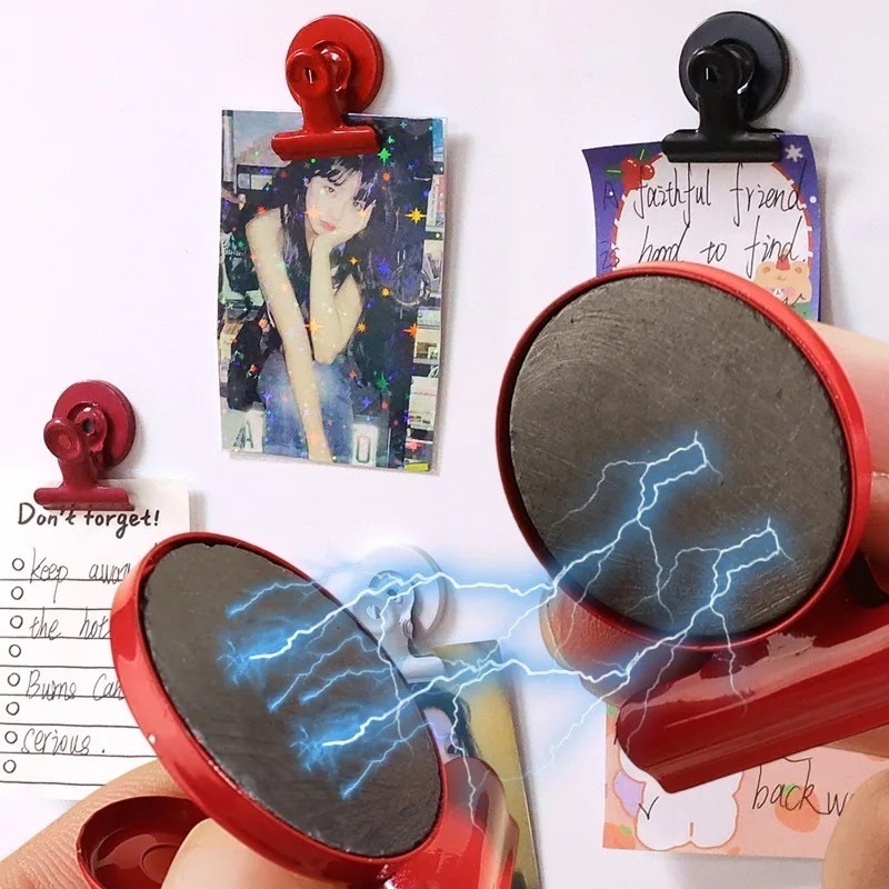 20/1PC Metal Magnetic Refrigerator Clips Magnet Grip Fridge Clips Heavy Duty Magnetic Clip for Whiteboard Magnets Photo Displays