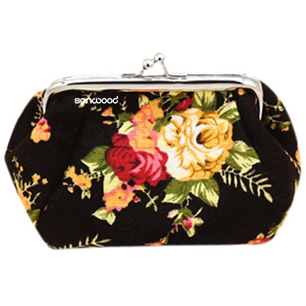 2022 Aankomst Vrouwen Bloem Gedrukt Canvas Portemonnee Kaarthouder Portemonnee Clutch Handtas Tas Voor Schoonheid En Gezondheid