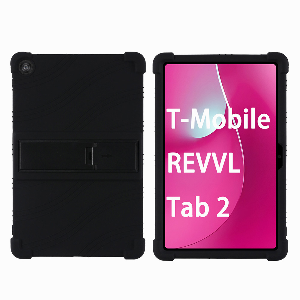 Für T-Handy, Mobiltelefon REVVL Tab 2 5G 2025 10,1 Zoll Tablette-Hülle, stoßfeste Silikon-Tablette-Abdeckung, leicht, kinderfreundlich: Schwarz