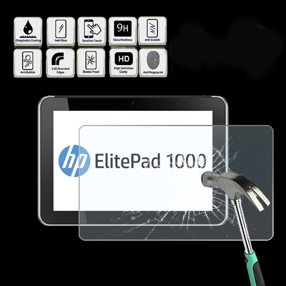 Tablet Tempered Glass Screen Protector Cover for HP ElitePad 1000 G2 - Ultra-thin Screen Film Protector Guard Cover