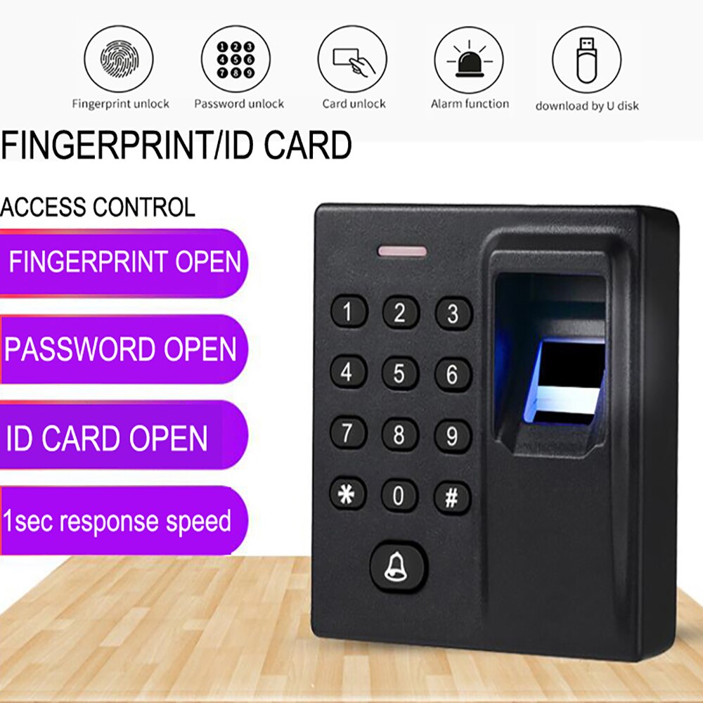 Mini Door open Fingerprint Access Control 1000 users Standalone Door Controller Keypad Finger and RFID Card Door Entry Lock D1-j