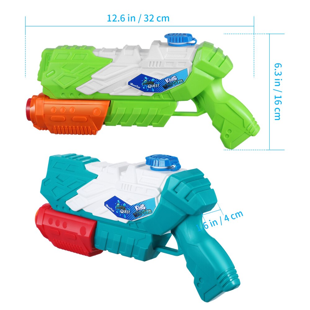 Ibasetoy 2 Stuks 32Cm Kids Water Guns Water Playing Game Shooter Zomer Speelbal Voor Outdoor Zwembad Strand Tuin gazon