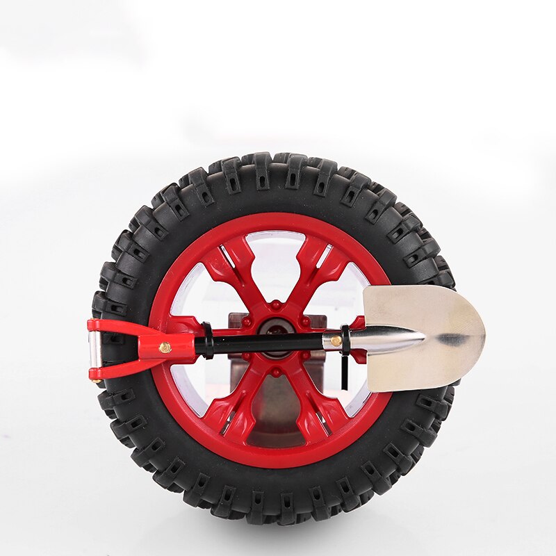 Car decoration small spade, shovel antenna, trunk, car, exterior decoration net, red mini mini tyre modification: Green