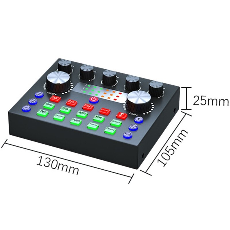 Audio Interface Externe Geluidskaart Opname Voor Live-uitzending Gaming Living Zingen Netwerk Mixing Audio Mixer