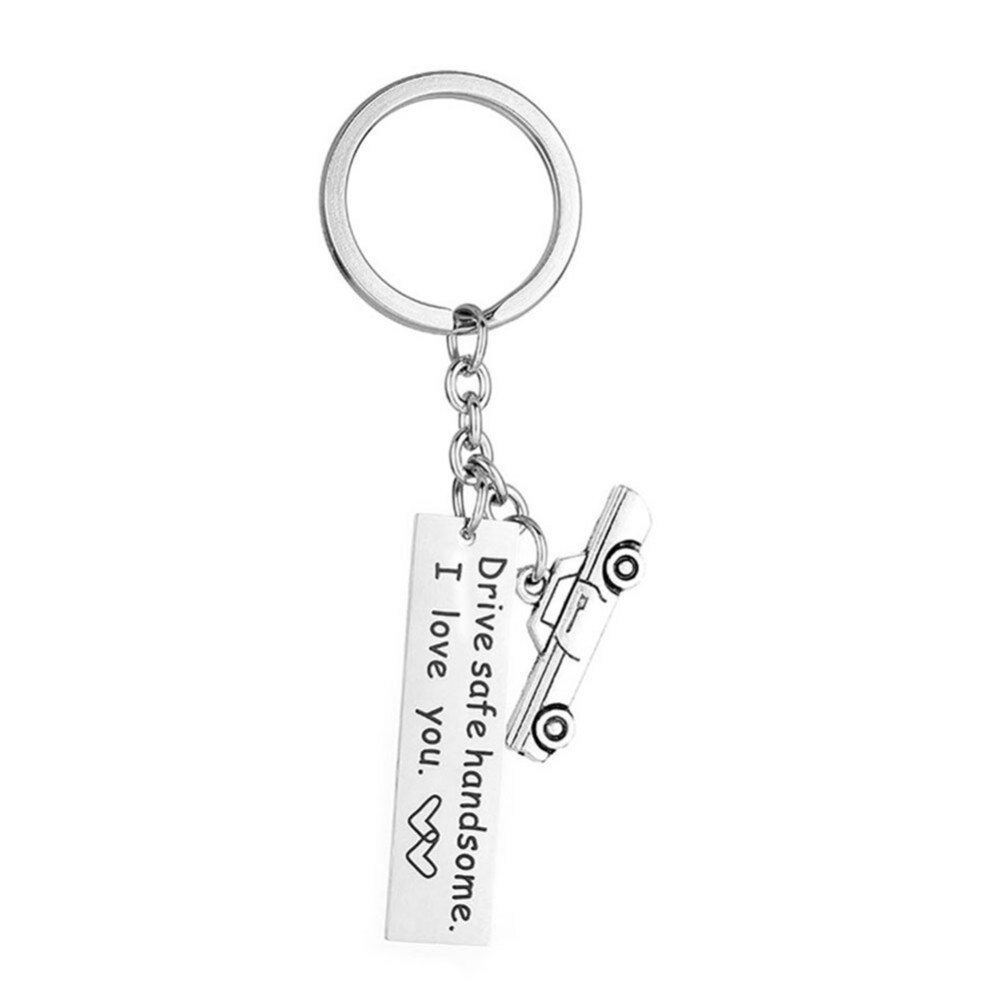 Drive Safe Keychain Jewelry Wing Car For Trucker Husband Boyfriend Girlfriend Romantic Used to Hang Keys