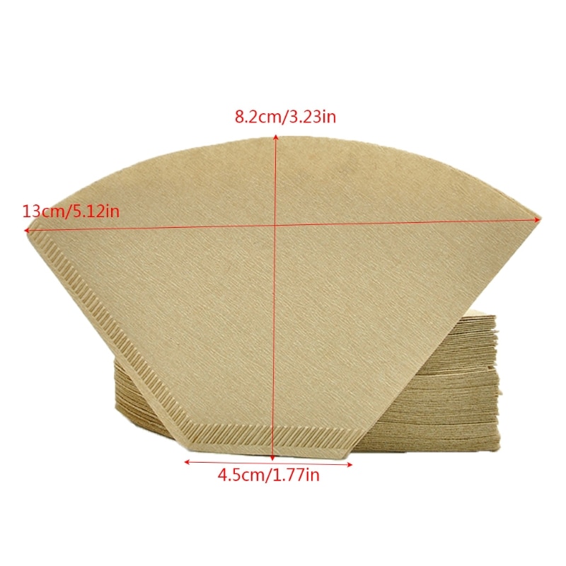 101 102 4.5Cm 5.0Cm 40 Pcs &quot;V&quot; Vorm Koffiekopje Filter Papier Espressomachine Mokka Pot zeef Vel