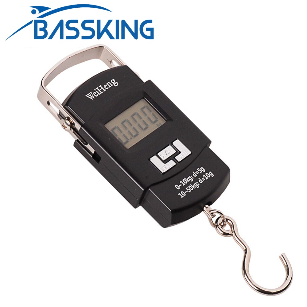 Balance de pêche numérique Portable 50Kg, crochet de poisson, balance suspendue Portable, affichage LED, Mini pesée numérique