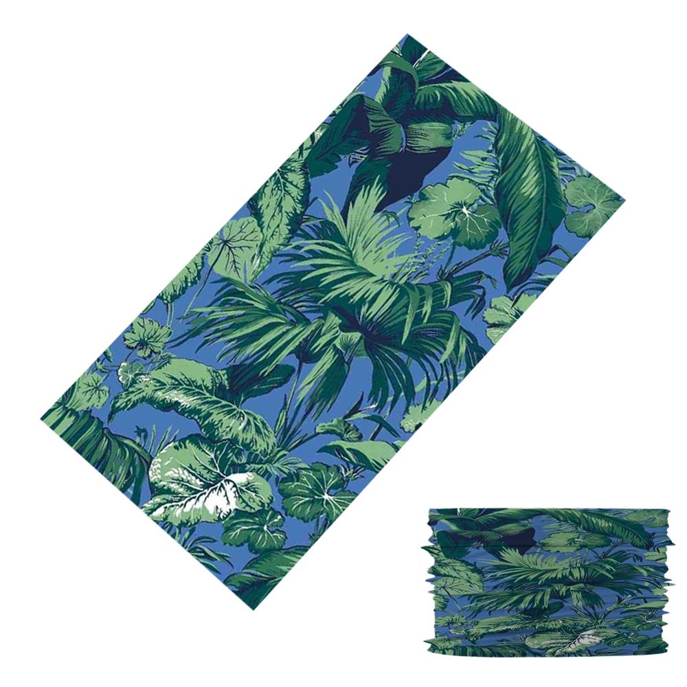 Dessin animé vert plante motif Bandana écharpe tête/visage/masque/cou double usage Tube magique foulard cyclisme en plein air Sport chapeaux: A