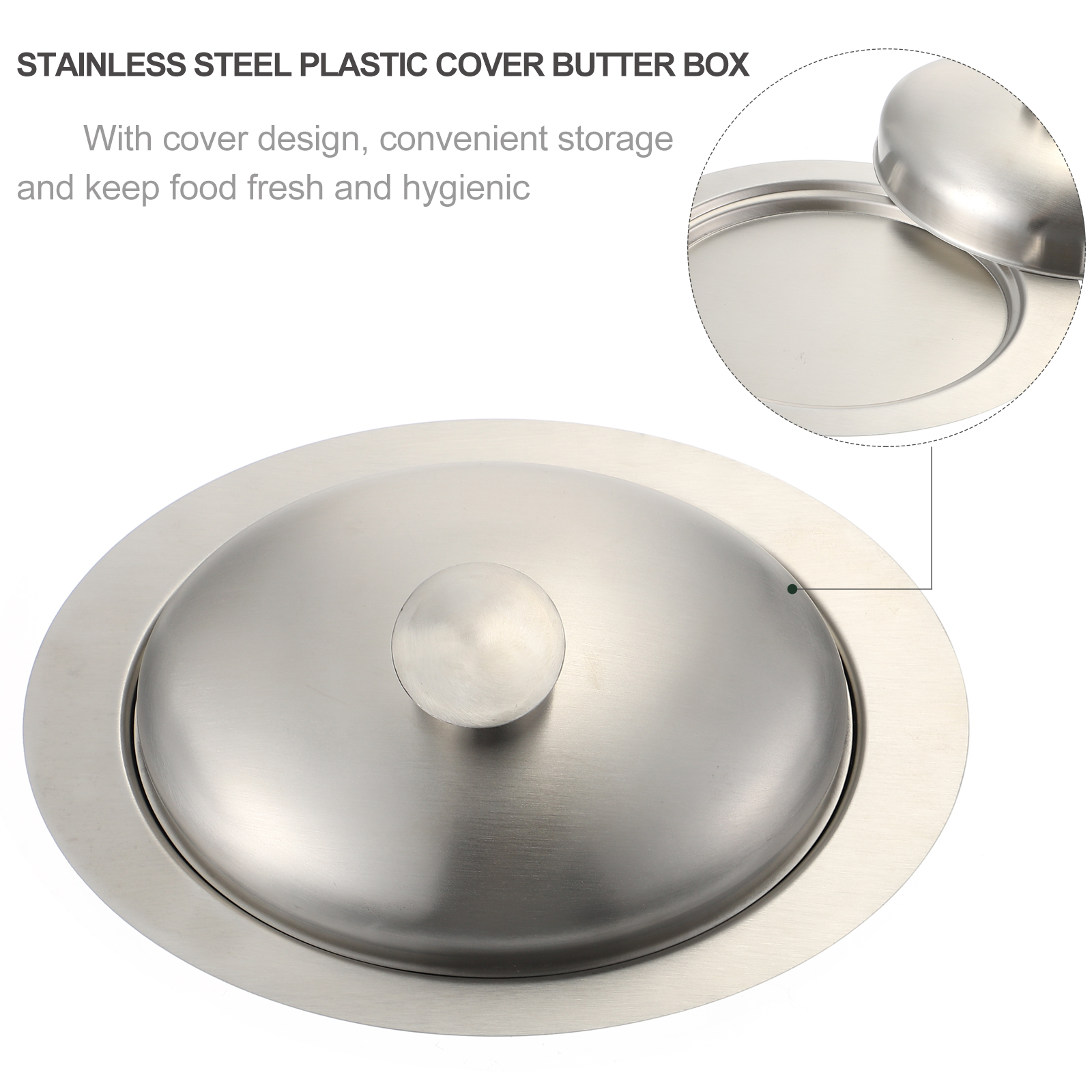 1pc Butter Dish with Cover Clear Durable Butter Box Butter Keeper for Restaurant