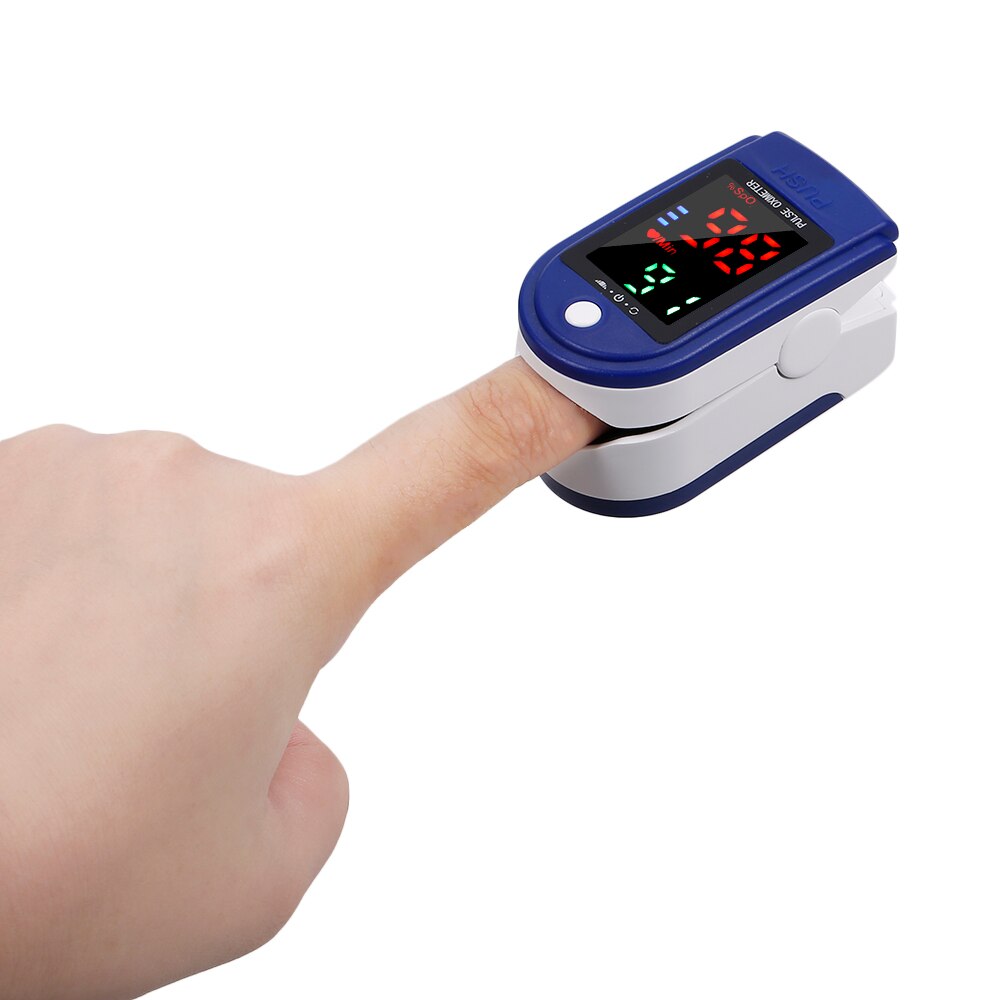 Carevas blod oxygen spo 2 monitor fingerpulsoximeter oxygensaturation monitor hurtig inden for 24 timer (uden batteri)
