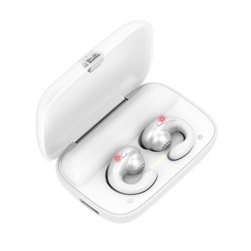 S19 Super Mini Bone Conduction TWS Plus Bluetooth 5.0 Handsfree Wireless Earphones Sport Earbuds For xiaomi huawei iphone: White