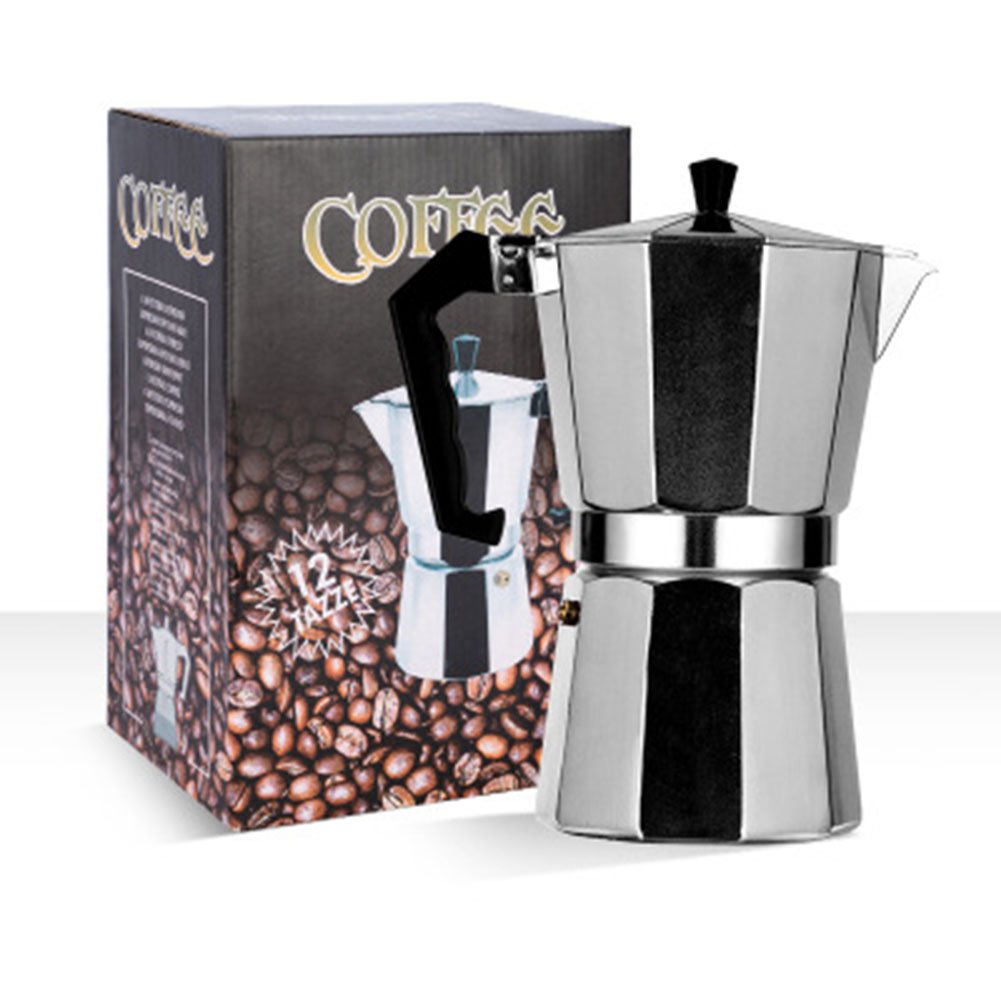 Koffiezetapparaat Pot Aluminium Mokka Espresso Percolator Pot Koffie Waterkoker Cafetera Thuis Outdoor Gasfornuis Cafe Gereedschap Sliver Rood Zwart