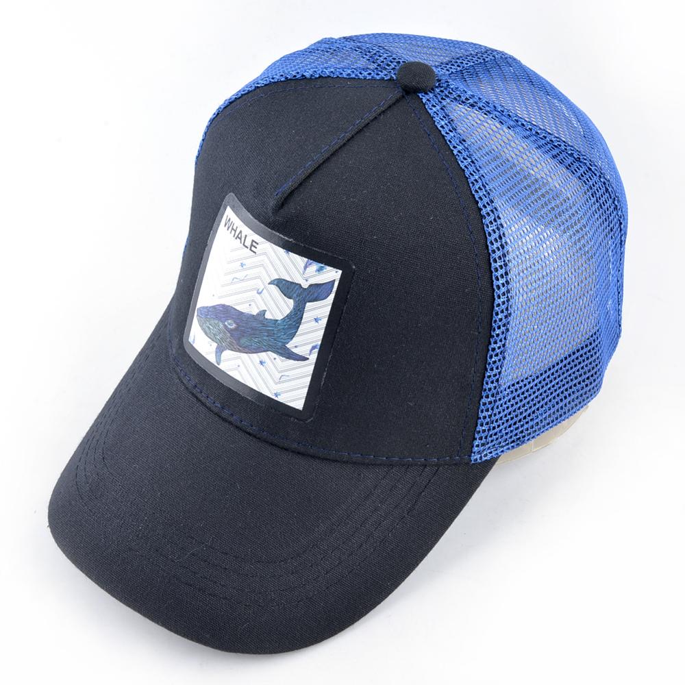 Ballena equipada gorra de béisbol Snapback de de verano sombrero de camionero gorra al aire libre de malla de gorros de Hip Hop para las mujeres Casual tapas