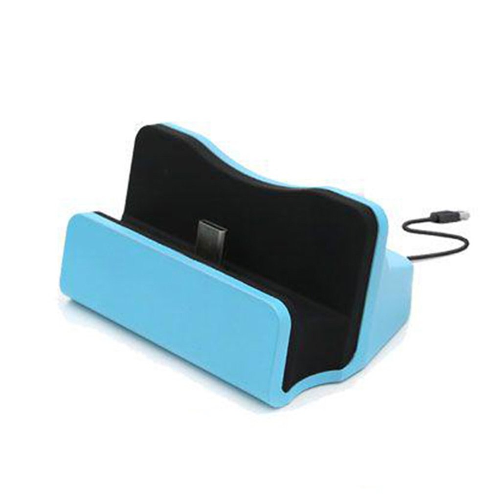 USB Kabel synchronisieren Wiege Ladegerät Basis Ladung Dock Bahnhof Für Android Für Typ-C Stehen Halfter Ladestation Dock Bahnhof: Pro Typ-C Blau