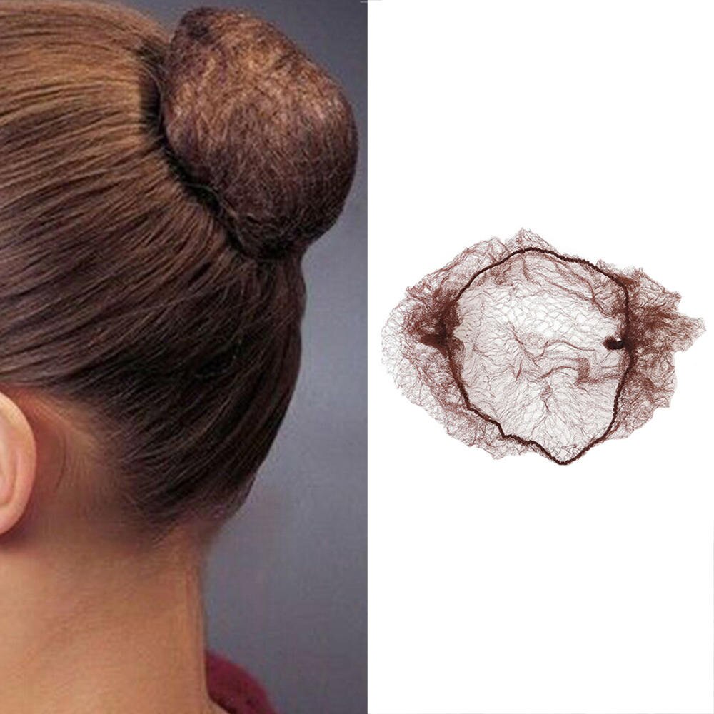 100pcs Nylon Hairnet Hair Net Elastic Invisible Hair Nets Ballet Dance Head Flower Net Soft Hair Cover