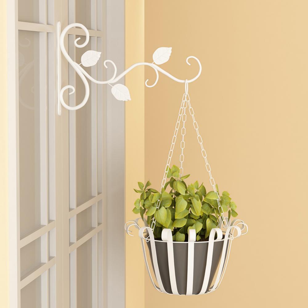 Flowerpot Hanger Metal Plant Flowerpot Basket Hanger Wall Hanging Hook for Garden Balcony Decor Flowerpot Hanger Home Hook Tools