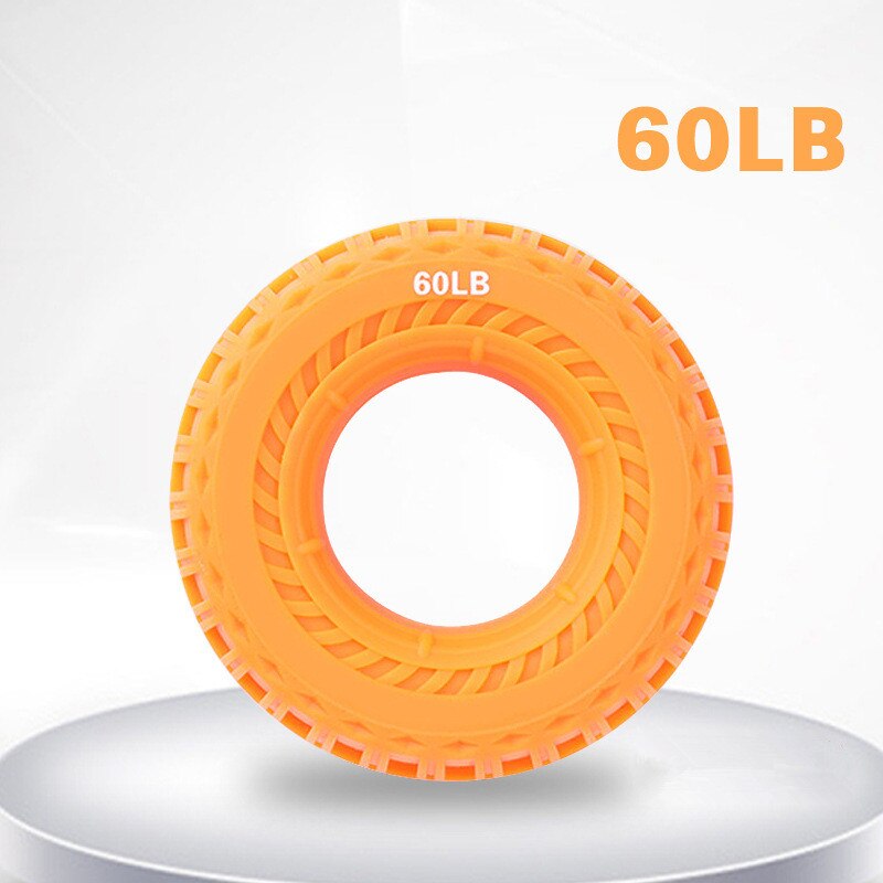 Silicone Portable Hand Grip Gripping Ring Carpal Expander Finger Trainer Grip Strength Rehabilitation Pow Stress Ring Ball: Orange-60LB