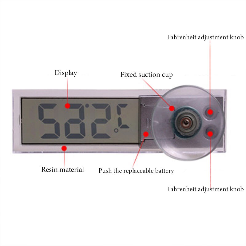 Auto lcd digitale thermometer voor opel astra j corsa d zafira c mokka insignia cascada karl adam meriva
