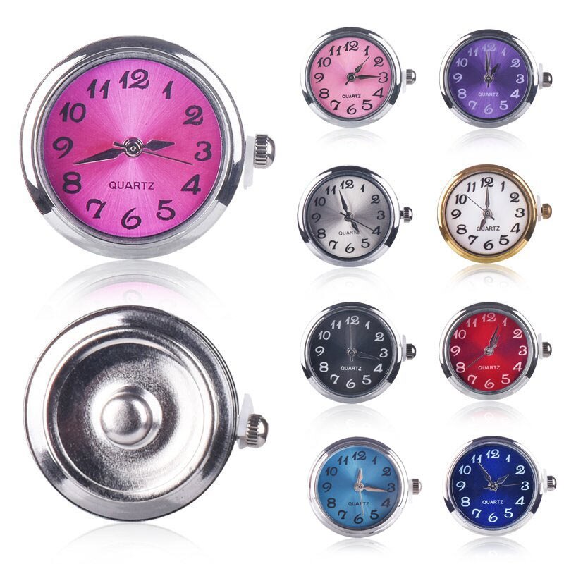 Good Price DIY Watch Snaps Buttons Fit 18mm Snap Button Chain Hand Bracelets Necklace Girls Femme Gold Watch Face Click Jewelry