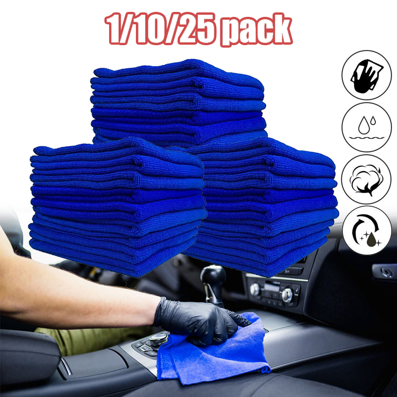 1/10/25Pcs Microfiber Cleaning Cloth 30*30cm Auto Care Cheap Wash Towel Soft Tow Polishing Cleaning Duster retail