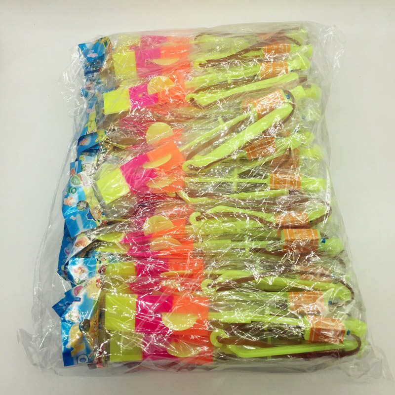 3 teile/los Bambus Libelle mit licht Schießen Rakete Fliegen fallschirm Sky UFO Outdoor nacht spiel spielzeug für kid kinder