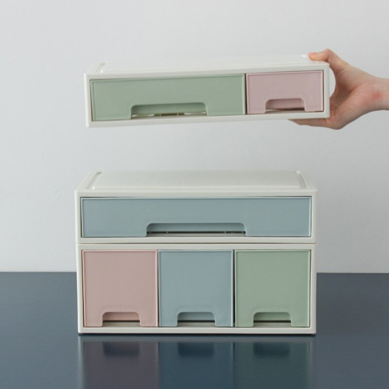 Syth skrivebord blank plast kosmetikk arrangør sminke oppbevaringsbokser søppel plast kosmetikk oppbevaringsboks mangfoldig kosmetisk arrangør